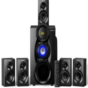 밥토트 무선 서라운드 사운드 시스템 홈 시어터 1000W 스피커 8인치 서브우퍼 5.1/2.1 채널 딥 베이스(ARC