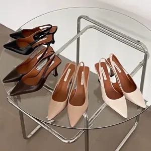 여성 슬링백 스틸레토 하이굽 데일리 패션 하객 직장 슬링백구두