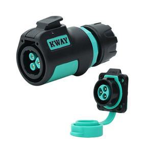 KWAY K16 플라스틱 M16 전기 항공 방수 IP68 패널 플러그 커넥터 전원 소켓