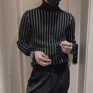 크레스티 남성 데일리 골지 니트 캐주얼 폴라