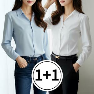 수지나 구김 없는 여성 셔츠 링클프리 블라우스 2종세트