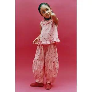 [국내배송] 자라 ZARA 벌룬 체크 하트 자수 팬츠 - 레드빗 970316