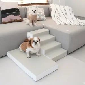 올웨이즈올펫 반려견 계단 슬개골보호 생활 용품 논슬립 어셈블 펫 스텝 4단 1개