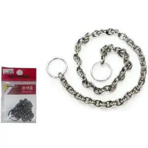 [라일리쥬얼리] Rly 문패 펜던트 은색줄 걸이용 메탈줄 쇠줄 고리줄