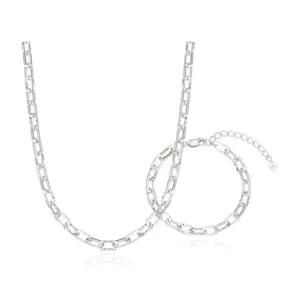 한국금자산관리 KGAM 925 실버 콤비클립 목걸이/팔찌 세트