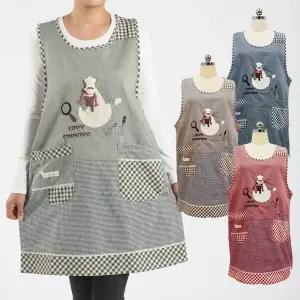 [베스트TOP100] 예쁜 면앞치마 원피스형 귀여운패치 꼬마요리사앞치마