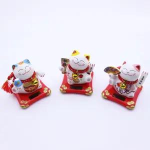 태양열 도자기 마네키네코 손흔드는 일본고양이 cIJ5+6fVc