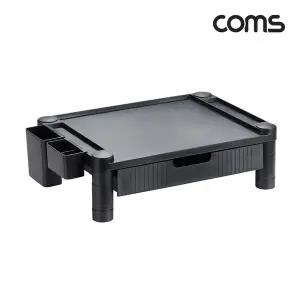 [골드스마일]서랍형 모니터 받침대 높이조절 스탠드 HIPS 재질 플라스틱 조립형