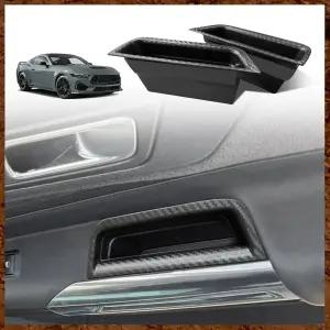 2024-2026 머스탱 도어 핸들 보관함 2PCS 포켓 삽입 정리함 인테리어 액세서리 암레스트 휴대폰 용기 ABS