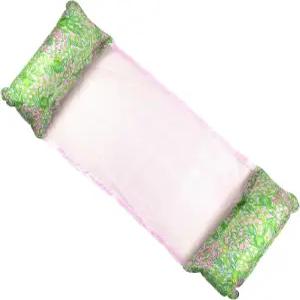 베개가 있는 릴리 퓰리처 해먹 수영장 플로트 액세서리 수영용 새들 라운지 의자 라임 기분 좋아요