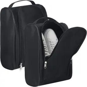 예플럼 2개 여행용 냄새 방지 신발 가방 스포츠 더블 레이어 클리트 접이식 방수 여행 정리함 손잡이 지퍼