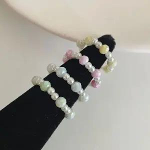 [셀러에이드]비즈 여름 컬러 반지 링 우레탄 레이어드 데일리 포인트 소품샵