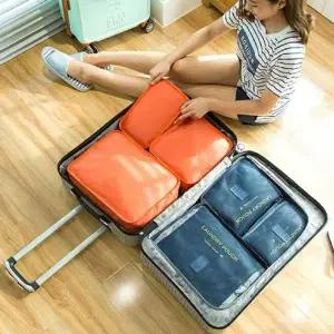 [셀러에이드]모던 여행용 파우치 6종 세트 가방 속옷 정리 다용도 압축파우치