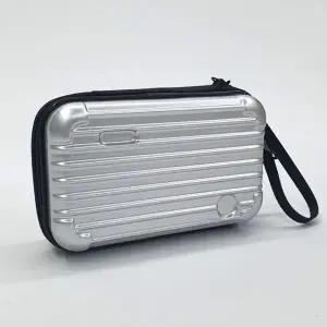 [셀러에이드]여행용 미니 하드캐리어 파우치 가방 실버 미니 모양 여행용