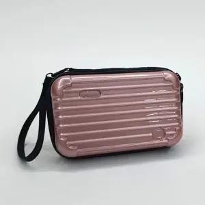 [셀러에이드]여행용 미니 하드캐리어 파우치 가방 로즈골드 여행용 미니 캐리어