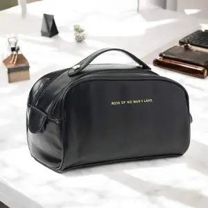 [셀러에이드]빅오픈 대용량 메이크업 파우치 블랙 용 트래블 화장품 백 휴대용