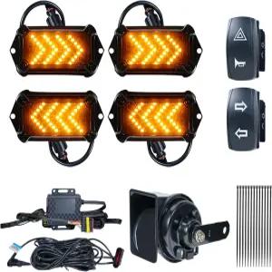 110dB 혼 사전 배선 플러그 앤 플레이 UTV 블링커 로커 스위치 폴라리스 캔암 테릭스 CFMOTO와 호환되는