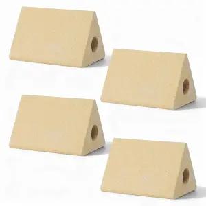 투안세 4팩 2인치 높이 x 1.4인치 와이드 삼각형 가마 고온 가마를 위한 높은 알루미나 선반 긴 세라믹