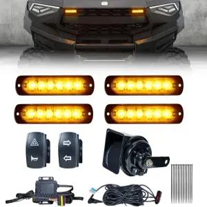 110dB 혼 플러그 앤 플레이 기능이 있는 BystralX UTV 턴 시그널 키트 로커 스위치가 프리와이어드 블링커