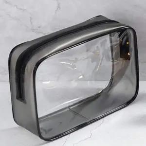 투명 파우치 대형 화장품 PVC 여행용 사각 다용도 다용도 여행용