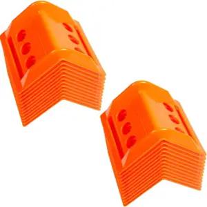 24팩 4인치 플랫베드 엣지 프로텍터 코너 - 트레일러 하중을 위한 튼튼한 플라스틱 가드 래칫 및 윈치