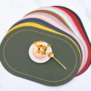 노르딕 양식 북유럽풍 가죽 식탁 테이블 매트