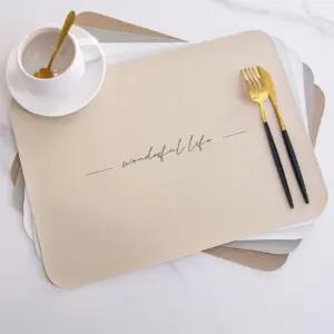 북유럽 방수 PVC 다용도 가죽식판 테이블매트