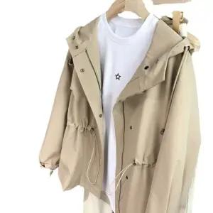 여성 야구 봄가을 스트링 숏코트 잠바 노바디 후드 점퍼 루즈핏 트렌치 BE1