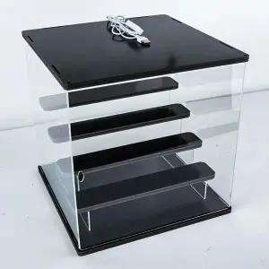 [하프클럽/셀러허브]4층 피규어 조명 LED 아크릴 장식장 진열장 케이스