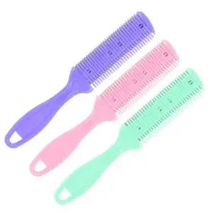 컷팅가위 머리 손질칼 색상랜덤 셀프 컷팅 양면날 면도날 3개