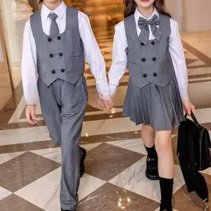 그레이 영국식 교복세트 교복 학생복 (키즈-성인).