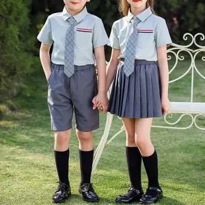 라이트블루 반팔 하복세트 유치원 어린이집 합창단.