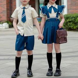 블루 반팔 교복세트 유치원 어린이집 교복 합창단.