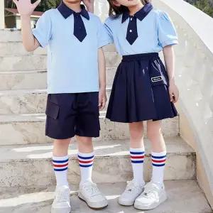 블루네이비 반팔 교복세트 유치원 어린이집 합창단.