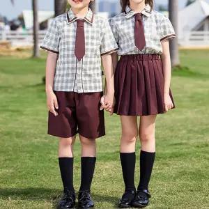 체크패턴 진브라운 하복세트 교복 유치원 합창단.