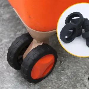 8개 블랙 실리콘 더블휠용 캐리어 바퀴 커버 덮개 보호대 휠 슈즈