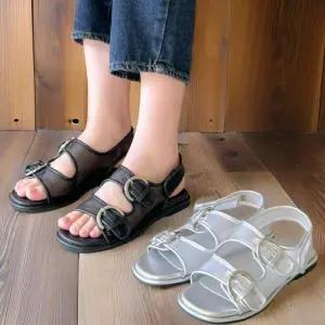 [신상오픈런]여성용 편안한 조절가능한 더블버클 캐주얼 샌들 (32331297)