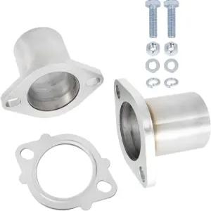 YRAG-PART 2.35인치 배기 플랜지 연결 키트 2볼트 퀵 픽스 볼트 스테인리스 스틸 수리 파이프 범용