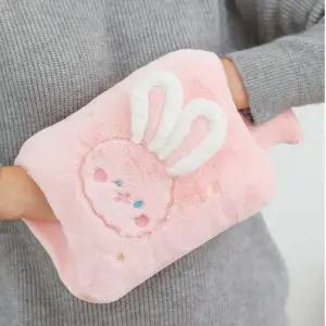 주머니 보온 포근 따뜻한 극세사 토끼 2리터 물주머니