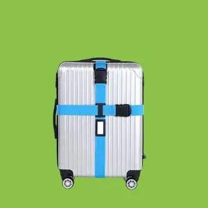 블루 여행용 러기지 스트랩 보호 잠금 밴드 캐리어고정끈