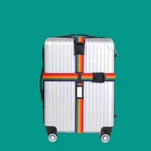 레인보우 여행용 러기지 스트랩 보호 잠금 밴드 캐리어고정끈