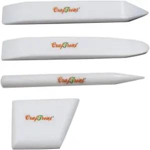 크래프트트리트 테플론 본 폴더 및 스코어링 도구 세트 - 대형 에르고 스퀘어 터 버너 페이퍼 스코어러