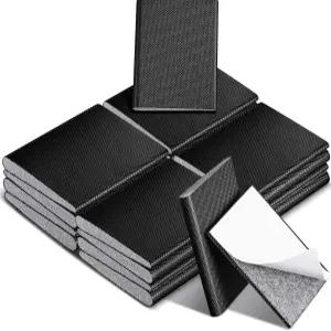 Zonon 16피스 도어 모서리 씰 웨더스트립 외부 프레임 드래프트 스토퍼 접착 코너 패드 및 보호(블랙)