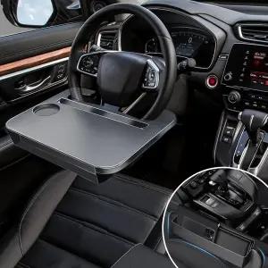 LLXGAB 혼다 CR-V 2-in-1 스티어링 휠 트레이 테이블 시트 갭 필러 정리함 피팅 디자인 사용 후 보관