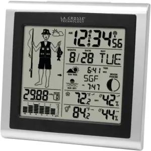 라크로스 테크놀로지 308-1451 원자력 예보소 어부 콘 내부/외부 온도 습도 기압계 일출/일몰 듀얼 알람