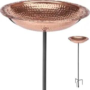 굿 디렉션 BBG18 구리 조류 목욕 정원 기둥 직경 18인치 분지 광택 포함