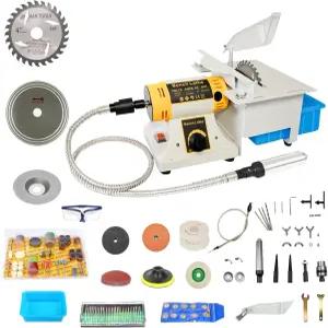 암석 절단용 라피다리 톱 보석 및 연마용 750W 미니 장비 제이드 아가이트 목재 밀랍용 연마 키트가 포함된