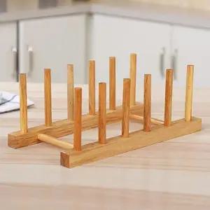 [하프클럽/셀러허브]원목 접시꽂이 책꽂이(5열)주방용품 인테리어소품
