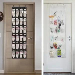 [하프클럽/셀러허브]벽걸이수납포켓 신발 장난감정리 문걸이행거 선반 행