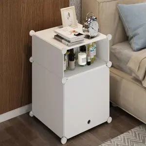 [하프클럽/셀러허브]조립식협탁 DIY 심플리 화이트 협탁(39x57cm) 수납선반 플